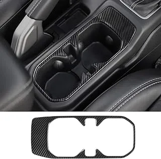 CheroCar Cup Holder Cover Frame Trim for Jeep wangler JL JLU 2018-2020, for Jeep Gladiator JT 2020 (Carbon Fiber)