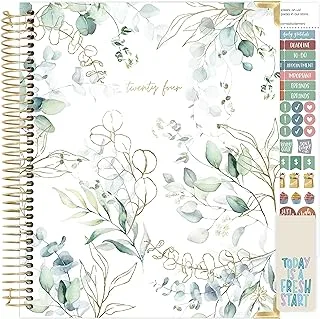 bloom daily planners 2024 Hardcover Calendar Year Goal & Vision Planner (January 2024 - December 2024) - Monthly/Weekly Column View Agenda Organizer - 7.5