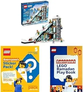 LEGO City Ski and Climbing Centre 60366 Building Blocks Toy Set With LEGO Book & LEGO Surprise Stickers!