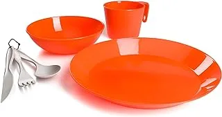 GSI Outdoors Cascadian 1 Person Table Set for Camping & Outdoors - Plate, Bowl, Mug Cup & Cutlery