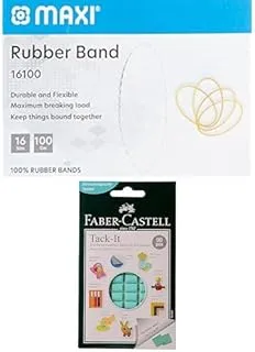 Maxi Rubber Band 100Gm Size 16 + Reusable Multi-Purpose Adhesive Tack