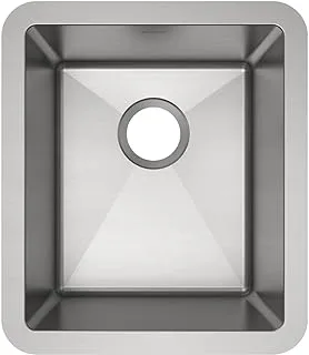 Elkay EFRU131610T Crosstown Single Bowl Undermount Stainless Steel Kitchen Sink, Polished Satin