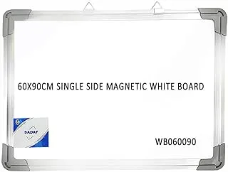 Sadaf Single Side Magnetic White Board, 60 cm x 90 cm Size