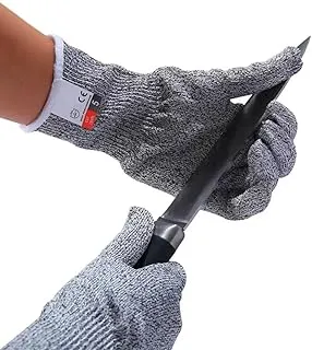 AMERTEER Cut Resistant Work Gloves, Knitted Safety Gloves, Large Size, Pair