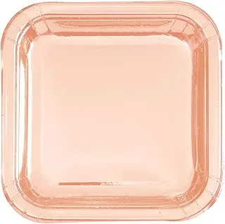 Unique UK 53455 Rose Gold Square Dinner Plates-9