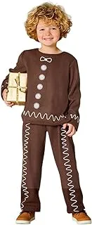 Mad Toys Christmas Gingerbread Boys Child Costume, Top and Trouser, Large 7-8 Years