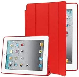 AMERTEER Case Cover Compatible with iPad 9th/8th/7th Generation, iPad 10.2 Inch Case 2020 with Stand & Pencil Holder, Shockproof Protective Case with Soft TPU (Red)