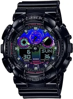 Casio G-Shock Watch - GA-100RGB-1ADR Black Dial, Black Band