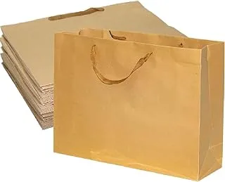 Paper Gift Bags 12 Pieces Set, Eco-friendly Paper Bags, With Handles Bulk, Paper Bags, Shopping Bags, Kraft Bags, Retail Bags, Party Bags 39.5x28x12Cm, Color Brown