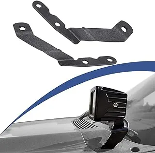 Hood Ditch Side Pillar Work Led Light Pod Mount Bracket Engine Hood Hinge Mount Bracket for Offroad Light Cube Light Whip Antenna Compatible with 07-13 Chevy Suburban Tahoe Silverado, GMC Yukon Sierra