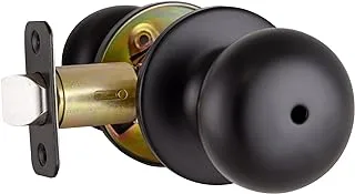 Design House 778944 Cambridge 2-Way Adjustable Privacy Door Knob for Bathroom Bedroom, Matte Black