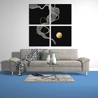 Tiny And Easy Pending Next To The Moon, Canvas wall art, Multicolour, Canvas, 4 Pieces, 60 x 60 By(BPA®)