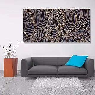 shapes and lines, Canvas wall art, Multicolour, Canvas, 1 Piece, 100 x 50 cm By(BPA®)