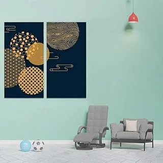 Planets Expression, Canvas wall art painting, Multicolour, Canvas, 2 Pieces, 50 x 100 cm By(BPA®)