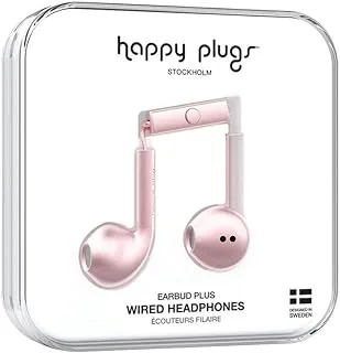 Happy Plugs Earbud Plus Headphone, Pink Gold (7827)