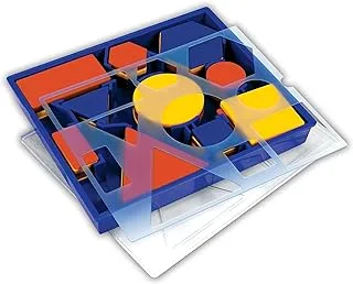 Learning Resources Attribute Block Desk Set in Plastic Storage Tray