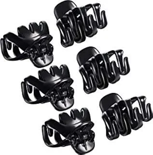 Bememo 24 Pack 3 cm Mini Grip Octopus Clip Spider Jaw Hair Claw Clips (Black)