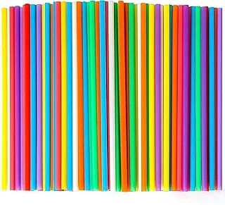 250 Pcs Colorful Disposable Drinking Plastic Straws (8 MM Diameter x 20 CM Long) - Pack Of 250)