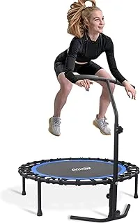 NEWAN Fitness Trampoline Half Folding 38''-40''，Bungee Rebounder Exercise Trampoline for Adults，Quiet Mini Trampoline for Indoor Outdoor Garden Workout --Max 330lbs