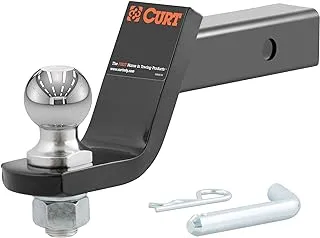 CURT 45056 Trailer Hitch Mount with 2-Inch Ball & Pin, Fits 2-In Receiver, 7,500 lbs, 4-Inch Drop