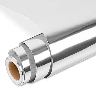 BPA Vinyl Adhesive Chrome Silver Permanent Vinyl Roll for Cricut - 12inx10ft