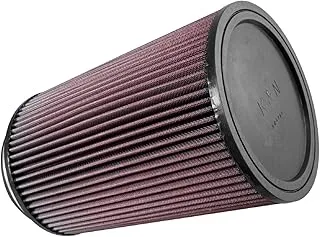 K&N Universal Clamp-On Air Intake Filter: High Performance, Premium, Washable, Replacement Air Filter: Flange Diameter: 5 In, Filter Height: 10 In, Flange Length: 1 In, Shape: Round, RU-3220