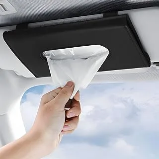 BIPROS Car Tissue Holder - Tissue Holder for Car,Sun Visor Napkin Pocket,Car Visor Tissue Dispenser,PU Leather Backseat Tissue Holder - Sun Visor Accessory (B-2Pack)