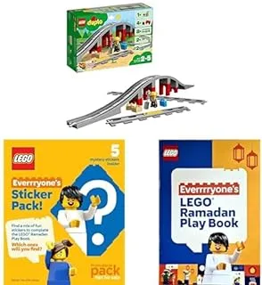 LEGO® DUPLO® Train Bridge and Tracks 10872 التعلم باستخدام كتاب LEGO وملصقات LEGO Surprise!