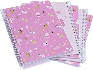 Ambar Pet Person Girl 80 Sheets Spiral Notebook 10-Pack, A4 Size