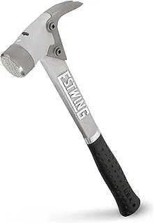 ESTWING AL-PRO Aluminum Framing Hammer - 14 oz Straight Rip Claw with Milled Face & Shock Reduction Grip - ALBKM