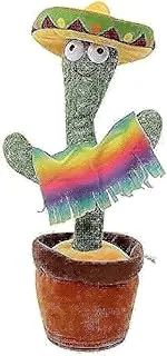 dancing cactus - sing, dancing, skirt speech frequency - rechargeable with charging cable - only by topytoyz