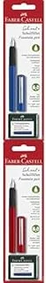 Faber Castell Fountain Pen Blue 6 Ink Cartridges + FOUNTAIN PEN RED 6 BLUE INK CARTRIDGES