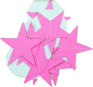 Italo Star and Round Shaped Banner for Decoration, Pink