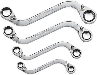 GEARWRENCH 4 Pc. 12 Pt. Reversible S-Shape Double Box Ratcheting Wrench Set, SAE - 85399