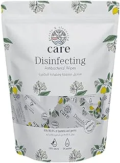 Care Wet Wipes Disinfecting Antibacterial Wipes 100% Natural - Pouch (25 Pieces)