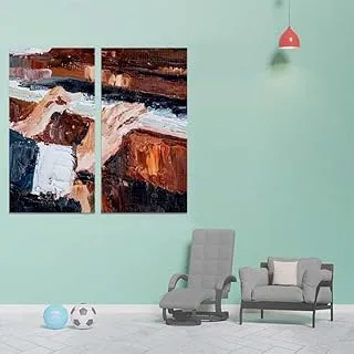 Plying Piano Painting On Canvas, Canvas wall art painting, Multicolour, Canvas, 2 Pieces, 40 x 80 cm By(BPA®)