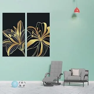 Marveiullous, Canvas wall art painting, Gold, Canvas, 2 Pieces, 40 x 80 cm By(BPA®)