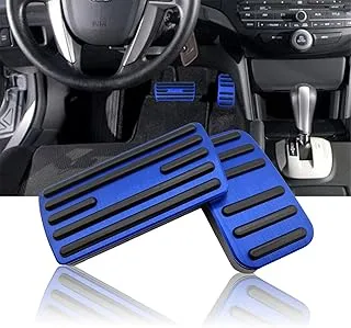 NYZAUTO Anti-Slip Performance Foot Pedal Pads kit Compatible with Honda Accord OdysseyÃ‚ Civic CRV Crosstour Stream,Auto No Drilling Aluminum Brake and Gas Accelerator Pedal Covers (Model A-Blue)