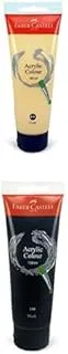 Faber-Castell Colour Paint 120 Ml Coral + Colour Paint 120 Ml Black