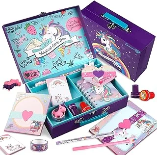 Magical Unicorn Stationery Set for Girls, 49 Piece Fairytale Writing Journal Diary Kit for Kids, Perfect Unicorn Gift for Girls Ages 6-12, Great for Birthdays, Holidays and Crafting Fun