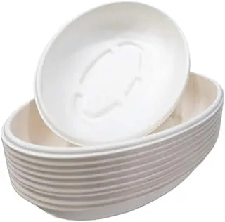 ECO Friendly Bagasse 18oz burrito bowl biodegradable, Compostable Bowls, Natural Disposable Paper Bowls, Bagasse Bowls - 25 Pieces.