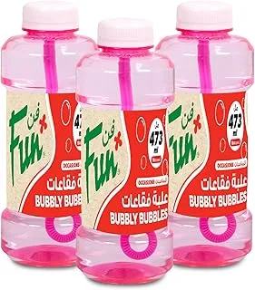 Fun Promopack Party Bubbles liquid refill with bubble wand, 473 ml (Pack of 3)