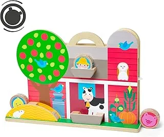 Melissa & Doug GO Tots Wooden Barnyard Tumble with Collectible Characters | Wooden Toy for Infants | Developmental Toy for Toddlers | 0+ | Gift for Baby Boys or Baby Girls | FSC-Certified Materials