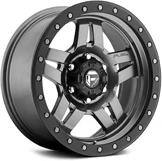 Fuel Anza - D55817857345 Wheel 17x8.5 with 5 on 5 Bolt Pattern - Gun Metal Matte with Black Ring - Jeep Wrangler JK/JL/Gladiator JT