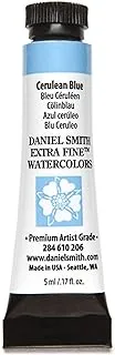 Daniel Smith Extra Fine Watercolor Paint, 5ml Tube, Cerulean Blue, 284610206, 1.7 Fl Oz (Pack of 1)