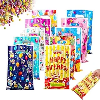 50PCS ASSORTED Loot Bags, Kids Party Favors Bags, Birthday Goodie Candy Bags, Loot Bags for Kids Birthday Party, for Birthdays, New Years, Graduations, Anniversaries, Baby Showers (25cm x 17cm)