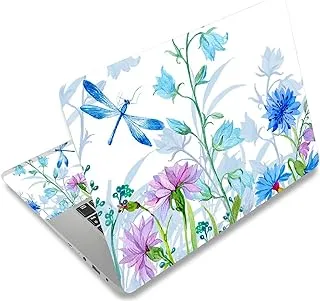 BPA® Laptop Notebook Skin Sticker Cover Decal Fits 12 13 13.3 14 15 15.4 15.6 inch Laptop Protector Notebook PCEasy to Apply, Remove and Change Styles (Dragonfly and Flowers)