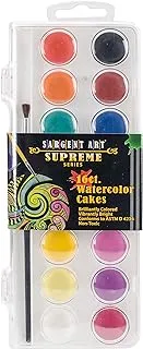 Sargent Art 23-8416 Supreme Series 16 Count Adult Watercolor Cakes Set