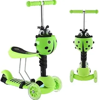 Scooter Kids (3 in 1) Luminous wheels, Green