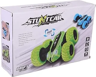 Jun DA Hong Stunt Rotating Race Car with Remote Control Toy, Green - EA0102M